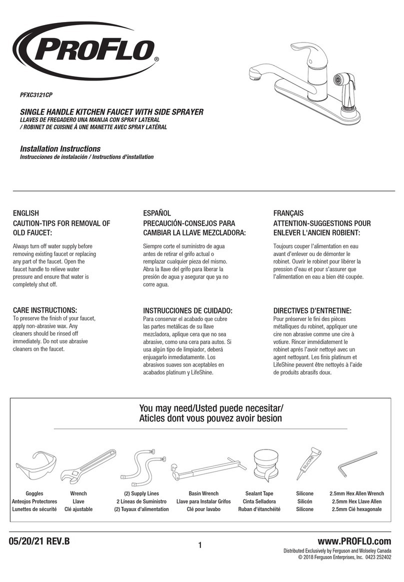 ProFlo PFXC3121CP User manual