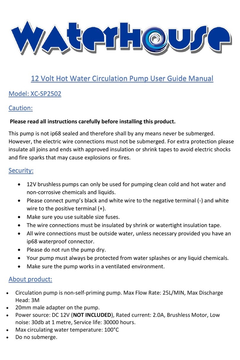Waterhouse XC-SP2502 User guide manual