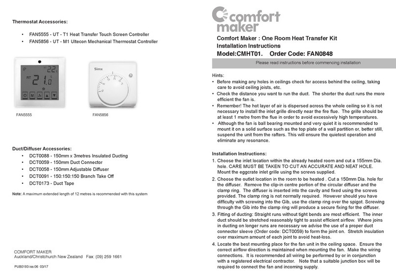 Comfortmaker CMHT01 User manual