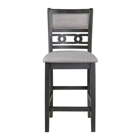 New Classic Furniture GIA 5PC 42" COUNTER TABLE & 4 CHAIRS... Assembly instructions