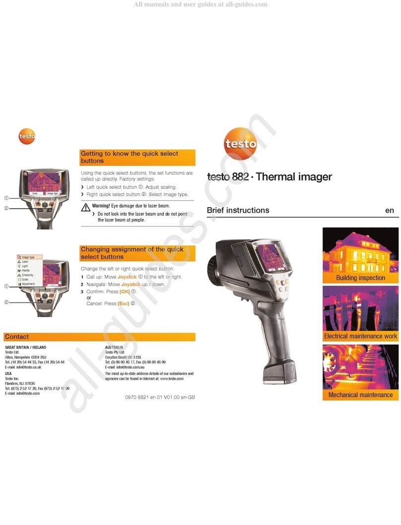 TESTO 882 Brief instructions