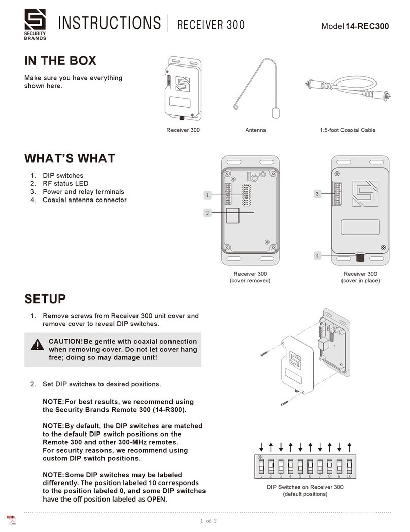 Security Brands RECEIVER 300 instructions