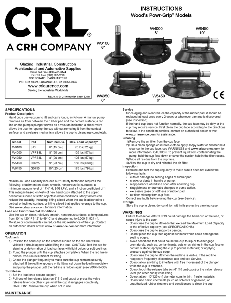 CRH CRL Powr-Grip W4000 instructions