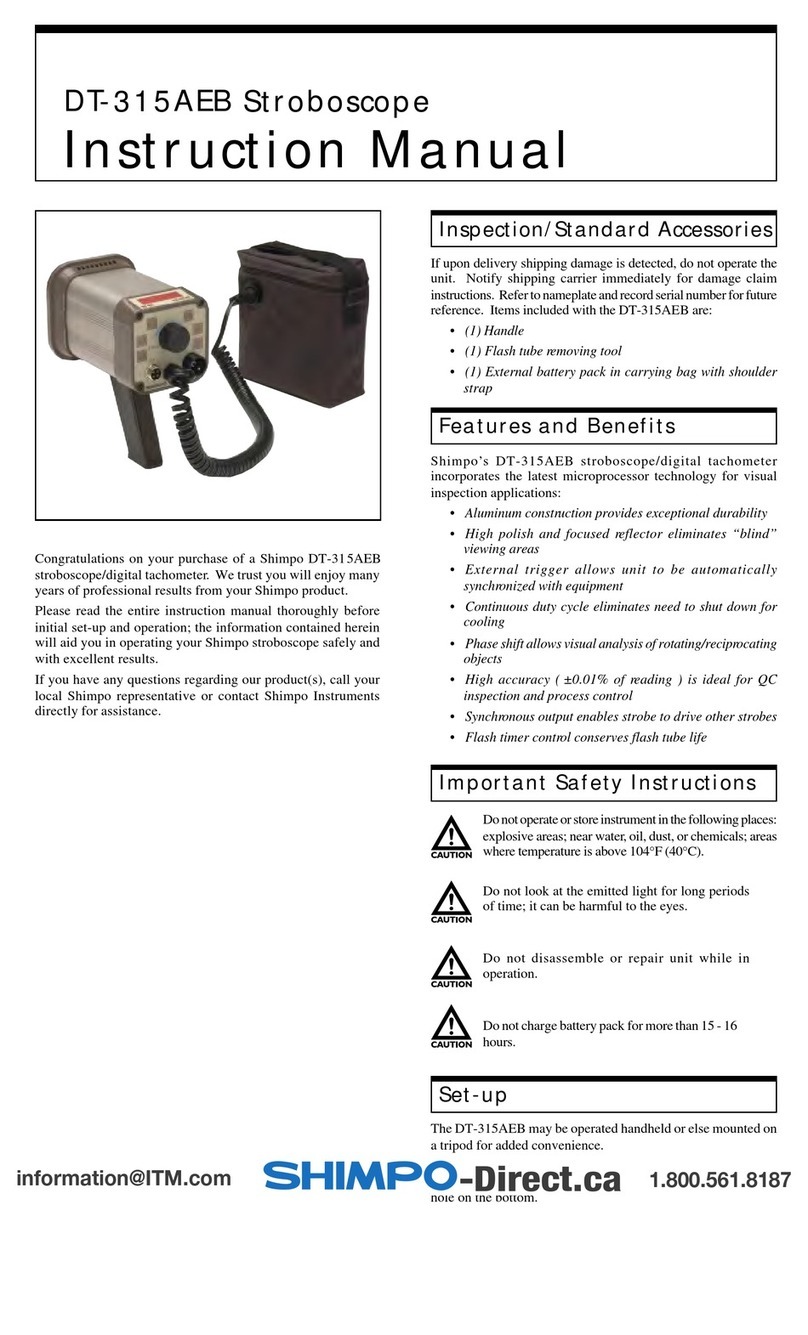 Shimpo DT-315AEB instruction manual