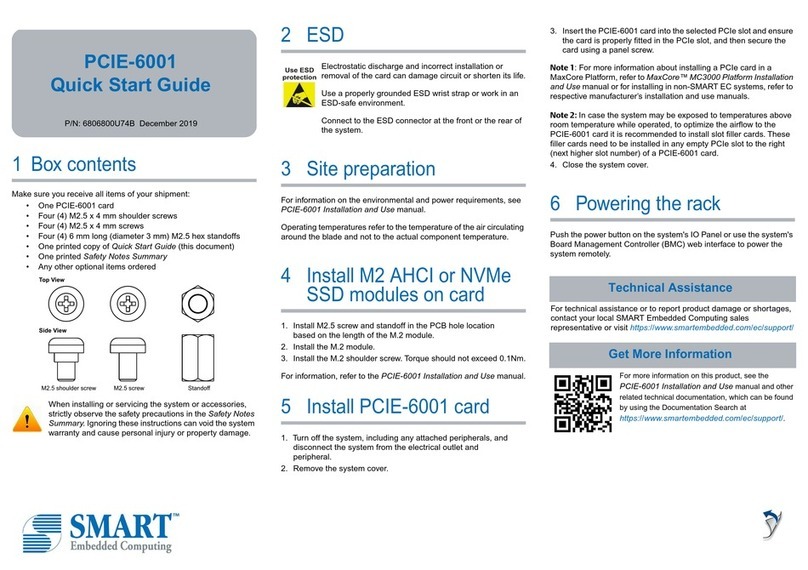 SMART Embedded Computing PCIE-6001 User manual