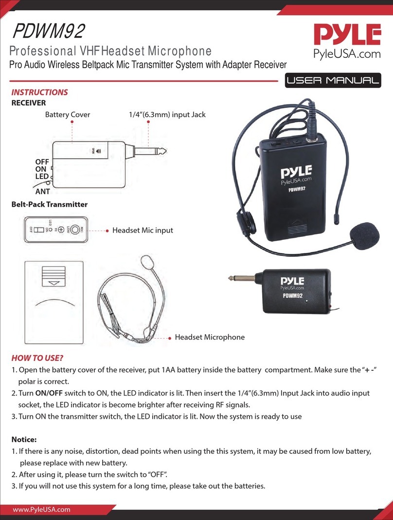 Pyle PDWM92 User manual