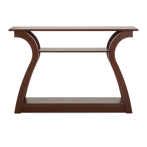 BCP 47-Inch 3-Shelf Console Table SKY4650 instruction manual
