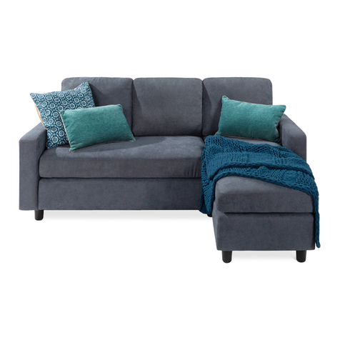 BCP L-Shape Linen Sectional Sofa SKY5773 User manual