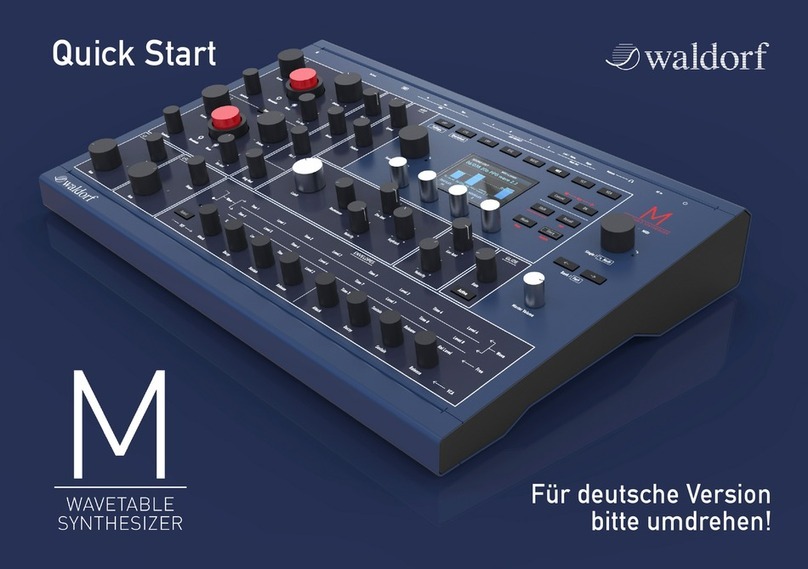 Waldorf M WAVETABLE SYNTHESIZER quick start
