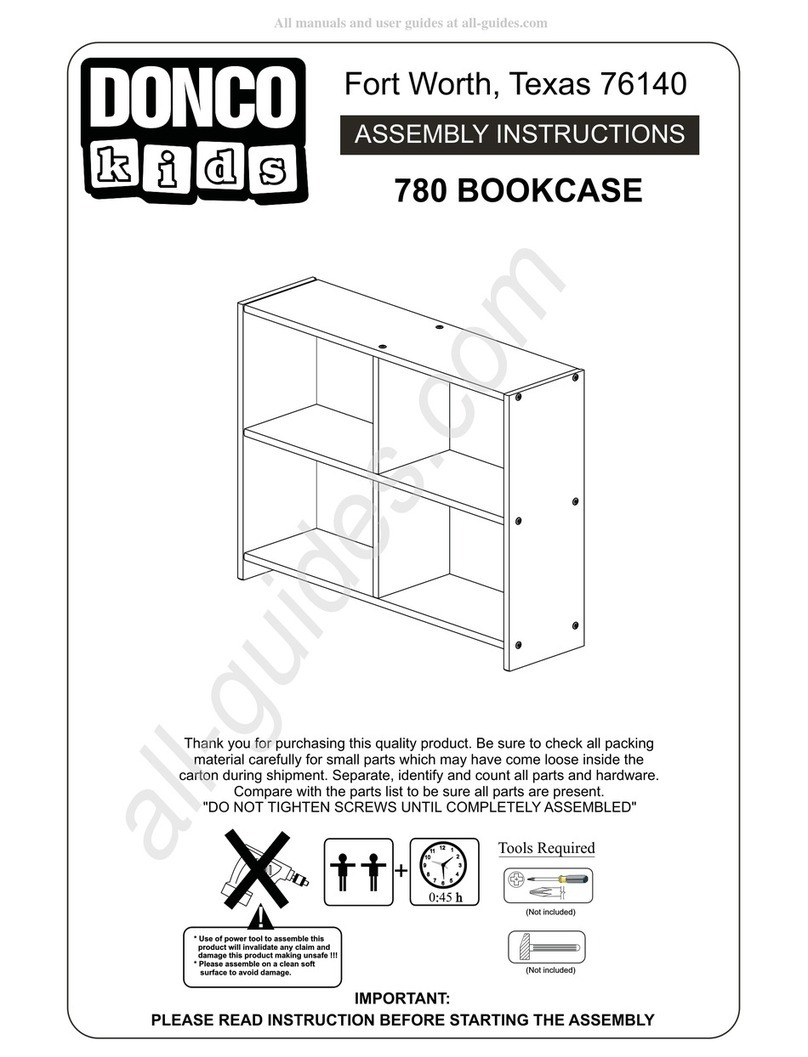 Donco kids 780 BOOKCASE Assembly instructions