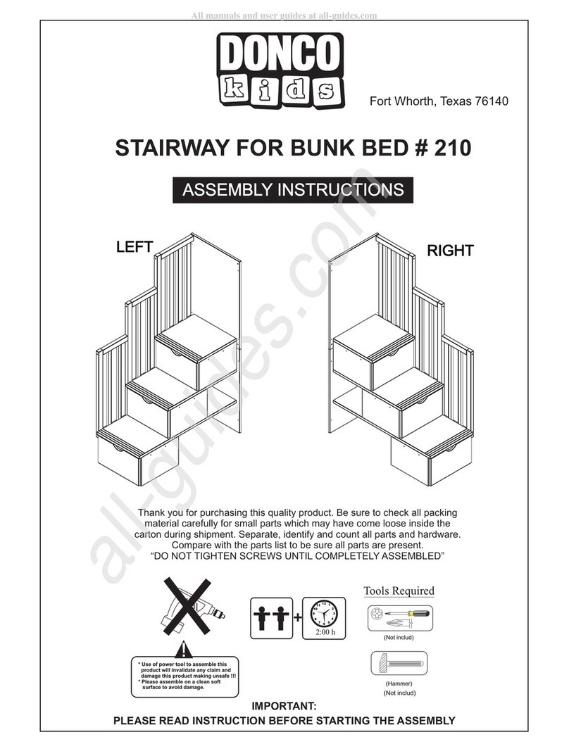 Donco kids STAIRWAY FOR BUNK BED  210 Assembly instructions