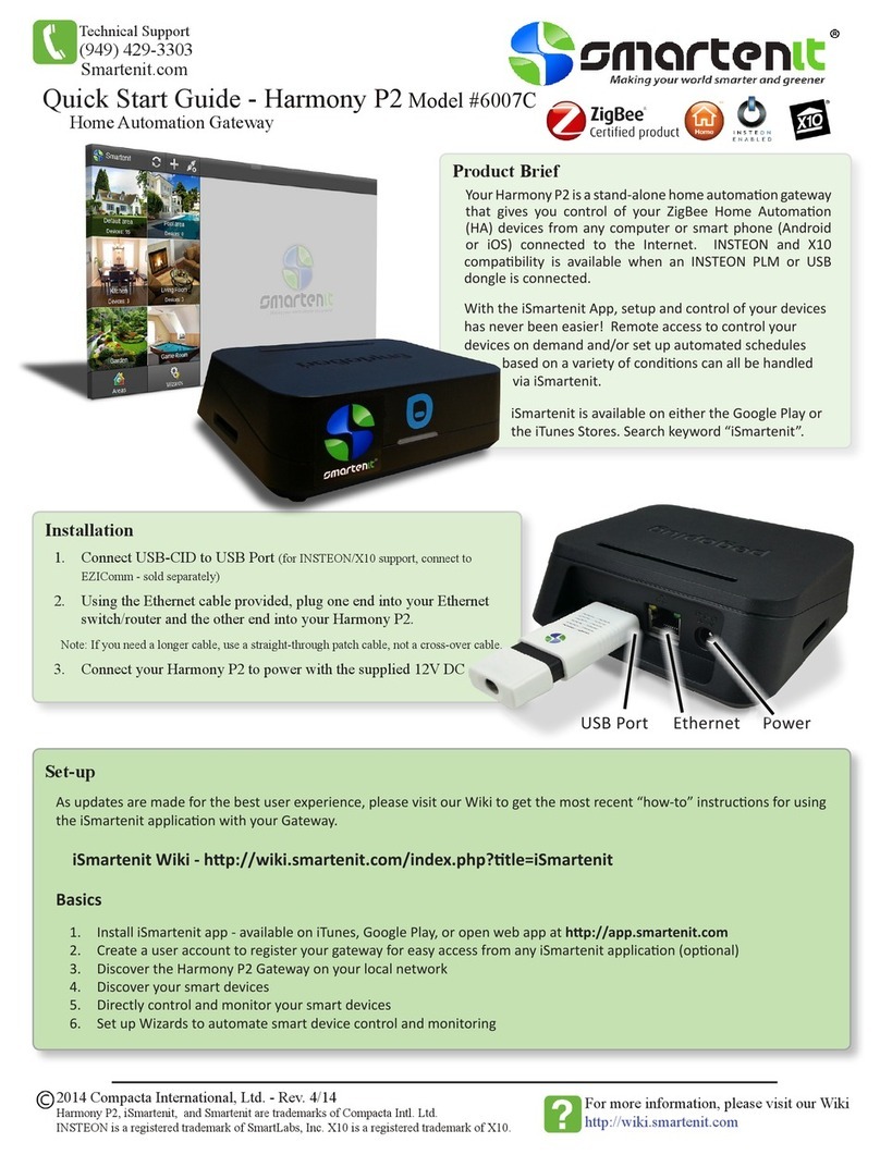 Smartenit Harmony P2 quick start guide