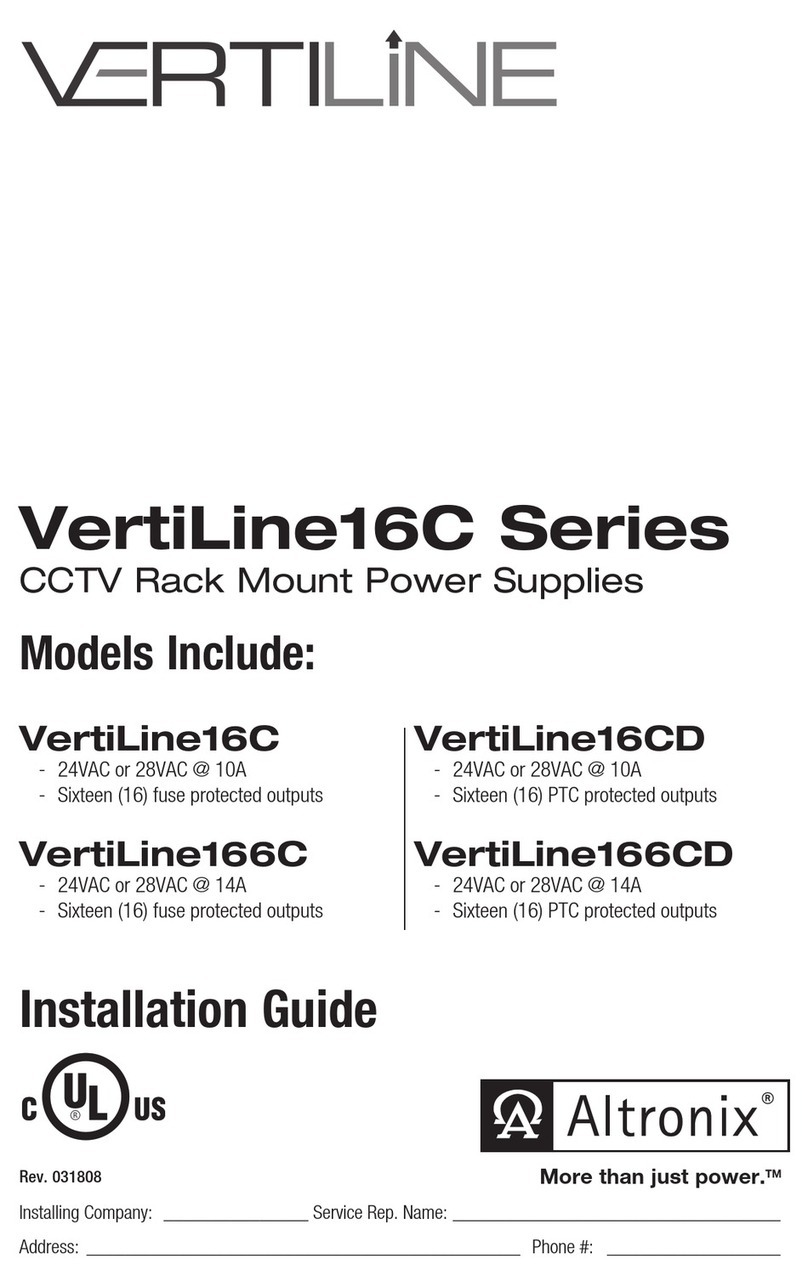 Altronix VertiLine16C Series User manual