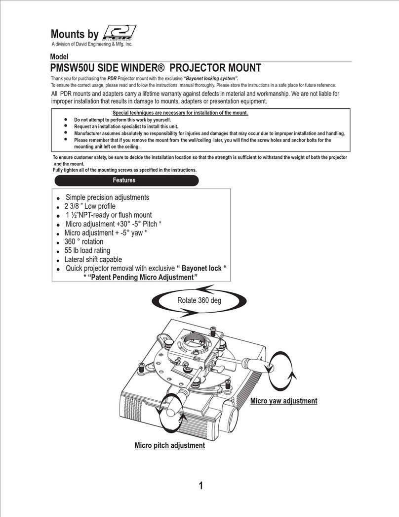 David Engineering & Mfg PDR SIDE WINDER PMSW50U User manual