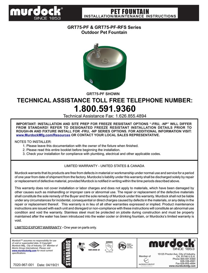 Murdock GRT75-PF Series Installation & maintenance instructions