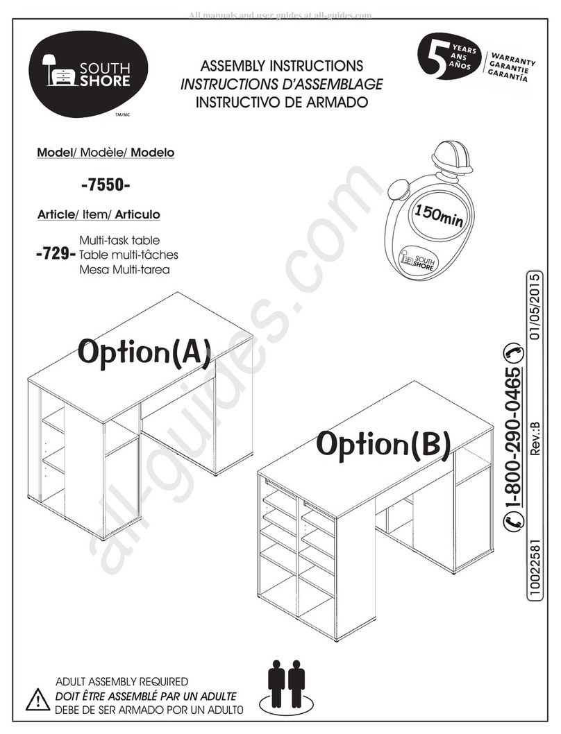 SouthShore 7550-729-A Assembly instructions