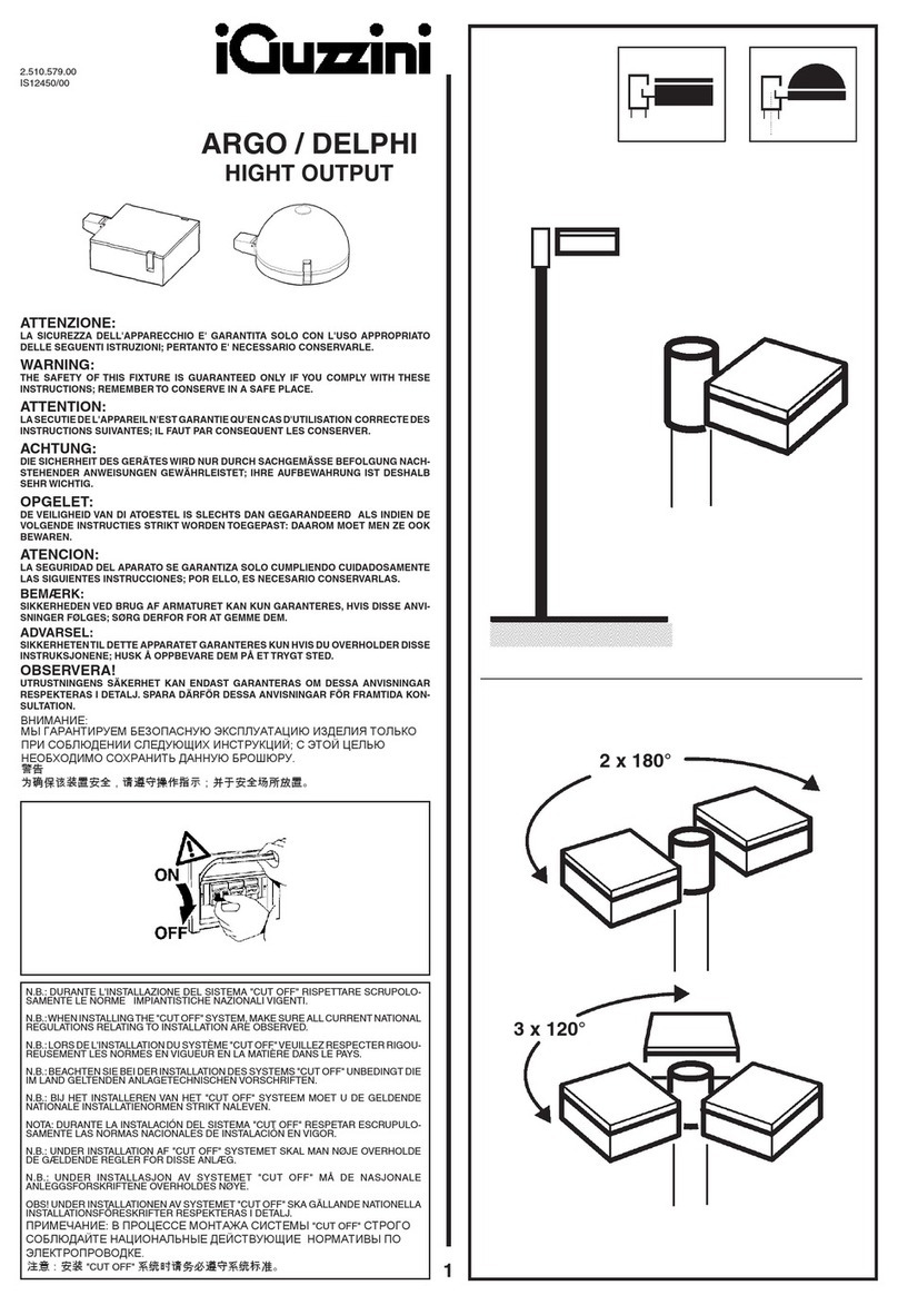 iGuzzini ARGO instruction sheet