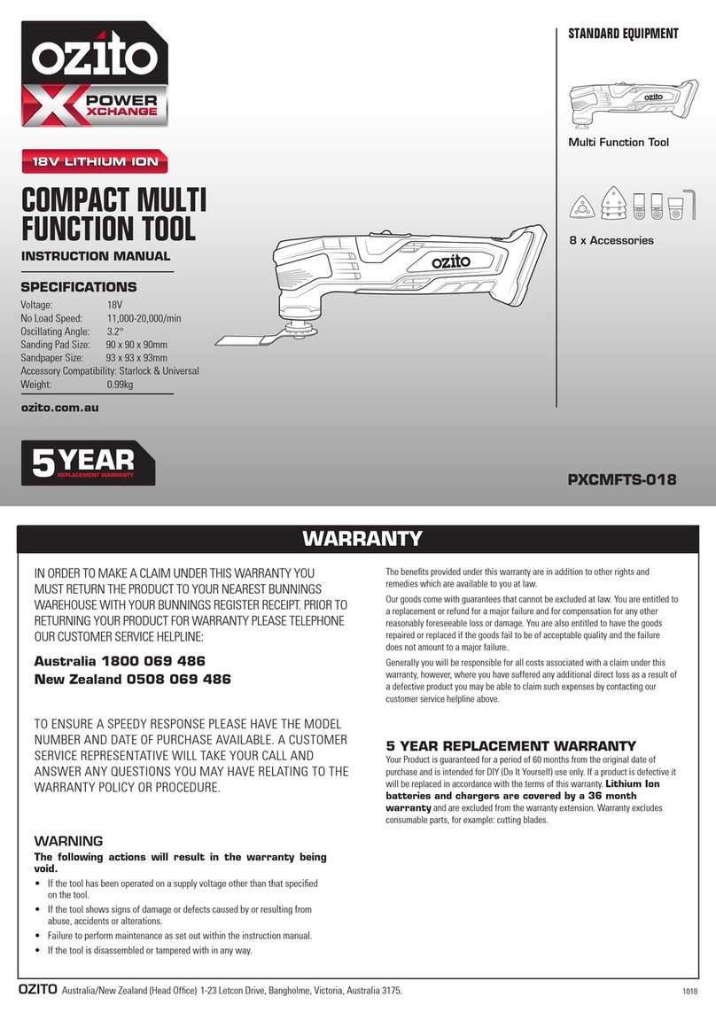 Ozito PXCMFTS-018 User manual