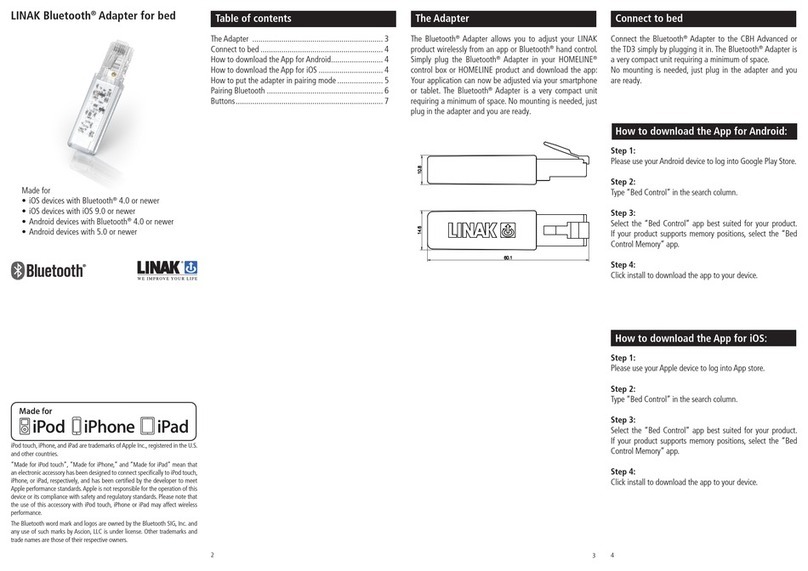 Linak BLE2LIN002 quick start guide
