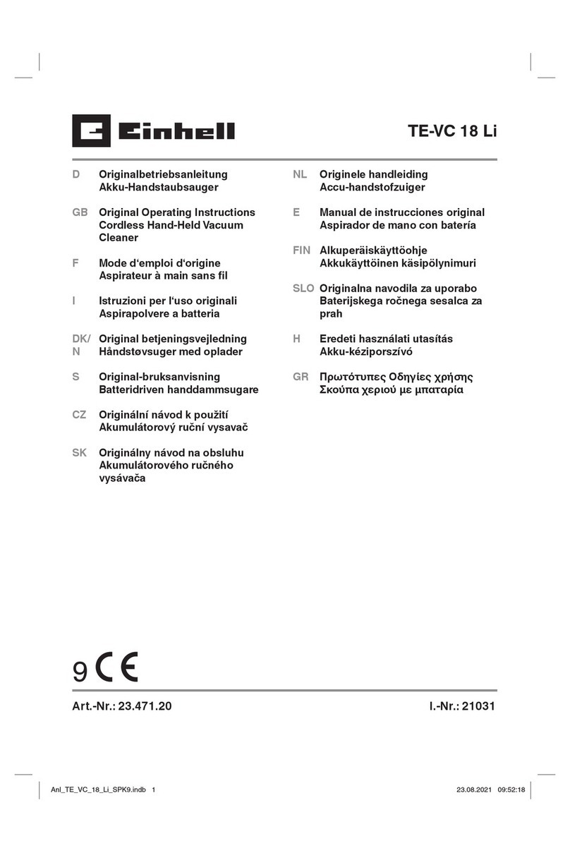 EINHELL TE-VC 18 Li User manual