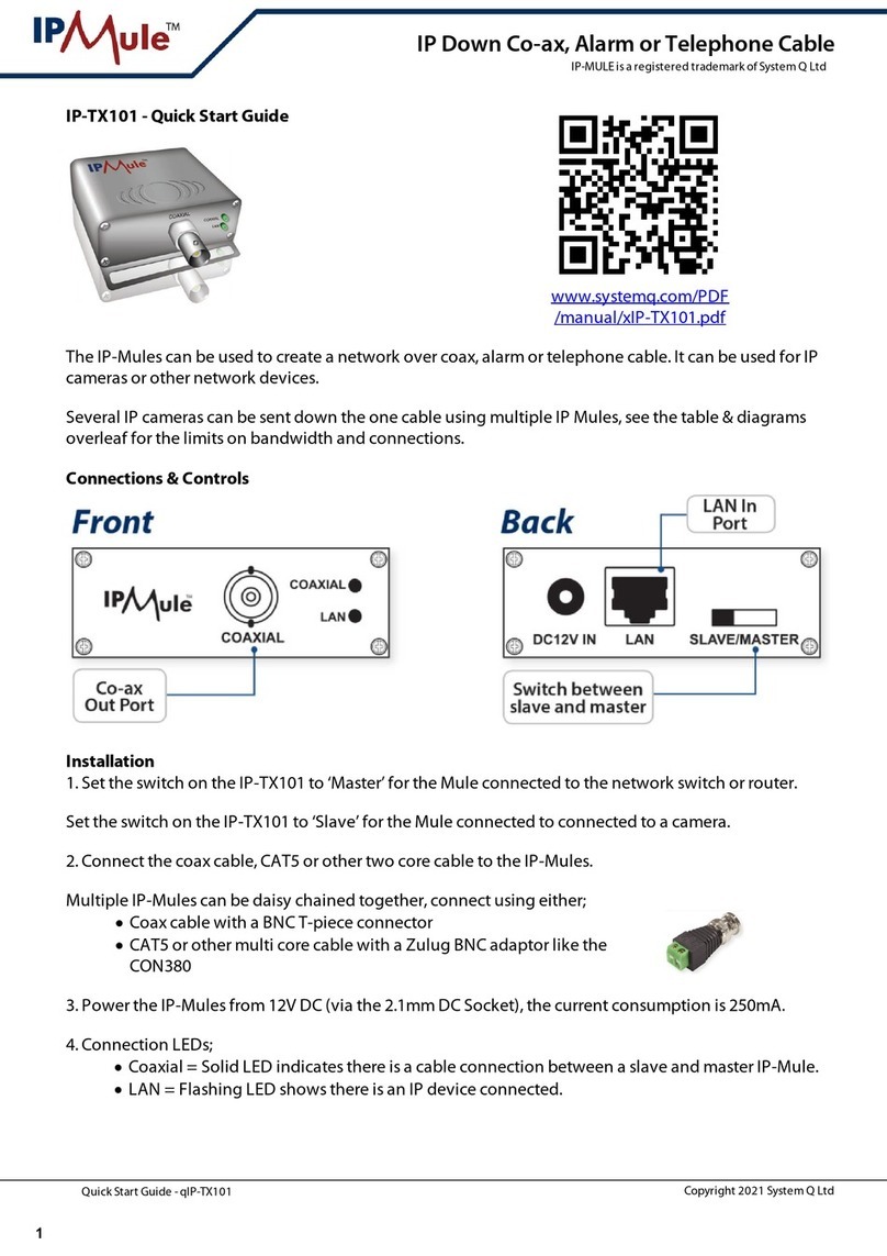 System Q IP-Mule IP-TX101 User manual