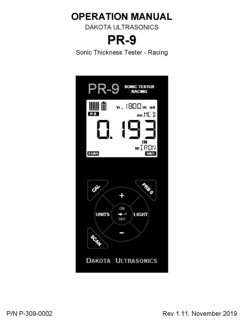 DAKOTA ULTRASONICS PR-9 Operation manual