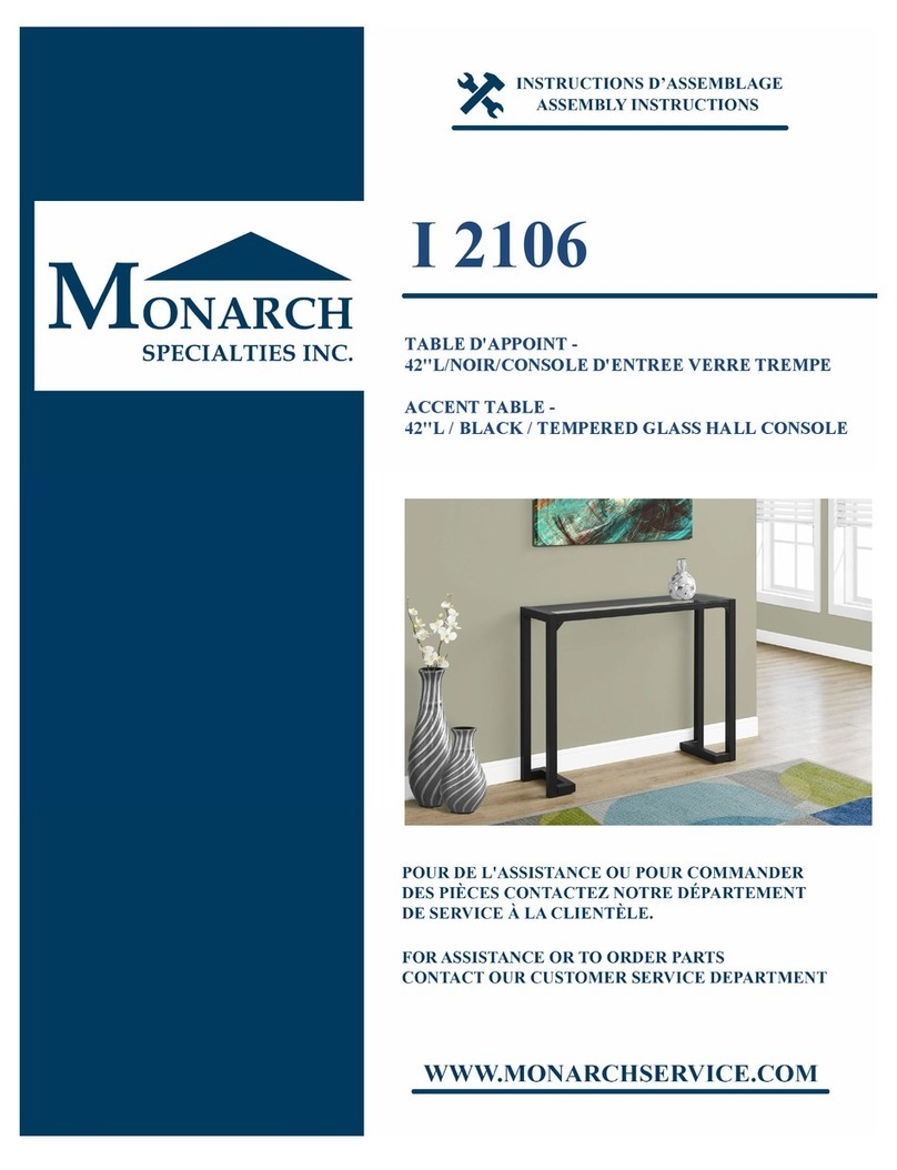 Monarch Specialties I 2106 User manual