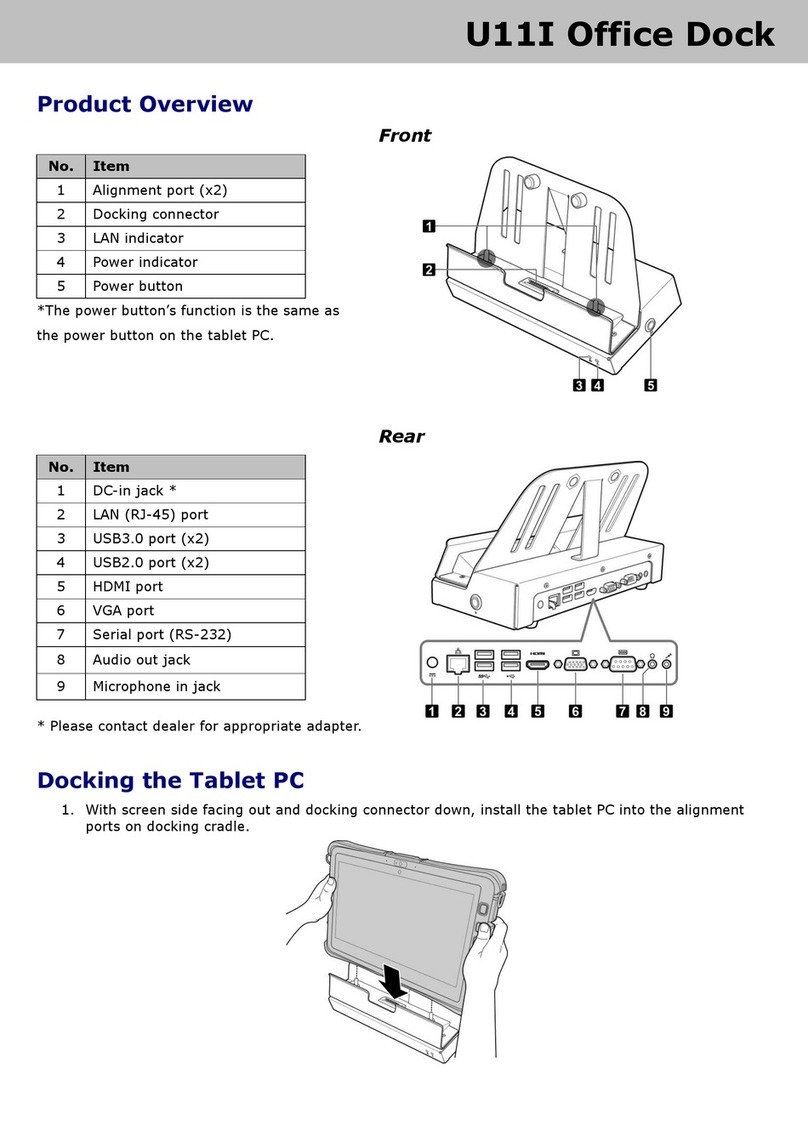 Durabook U11I Office Dock quick start guide