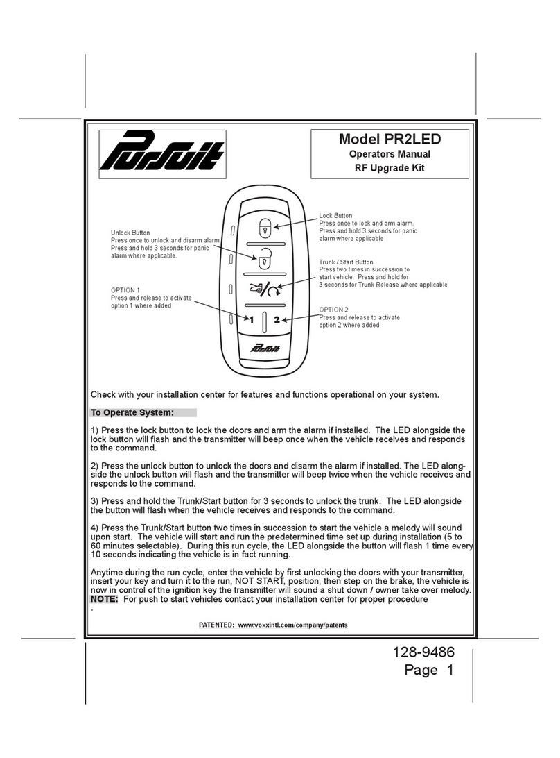 PURSUIT PR2LED Operator's manual