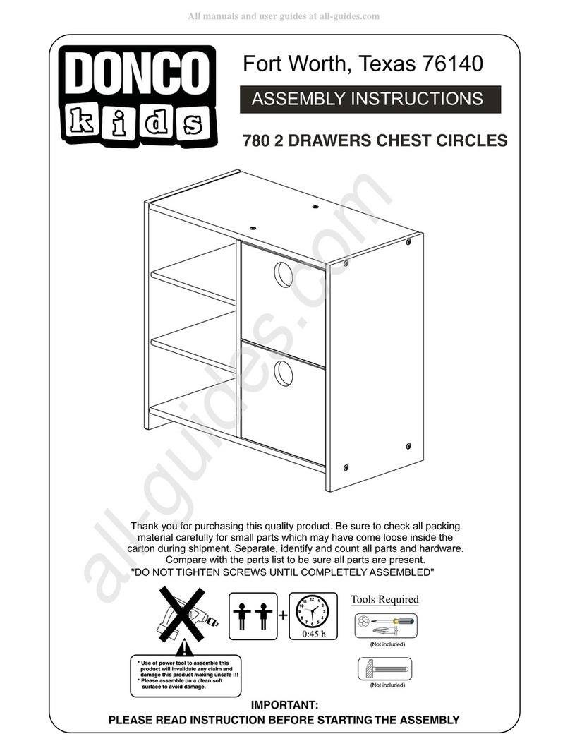 Donco kids 780 2 Drawers Chest Circles Assembly instructions