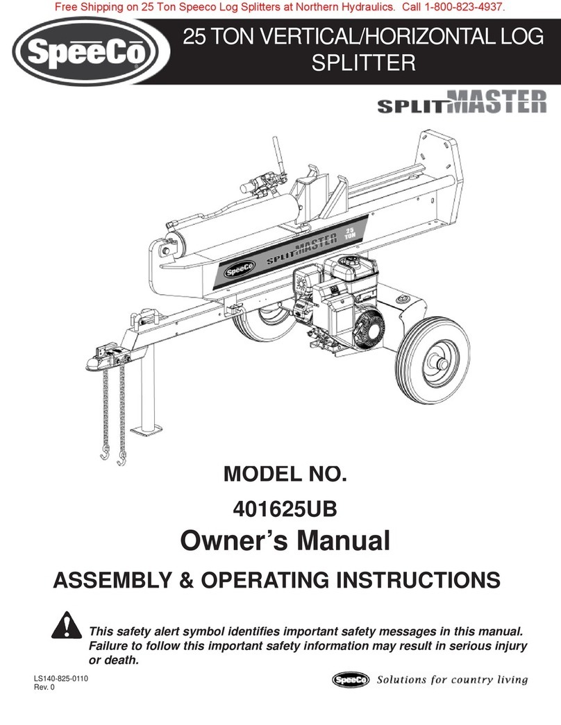 SpeeCo SPLITMASTER 401625UB User manual
