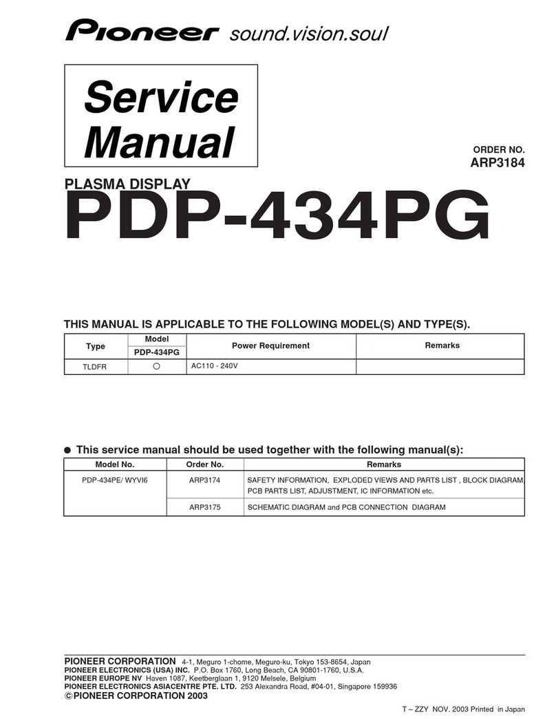 Pioneer PDP-434PG User manual