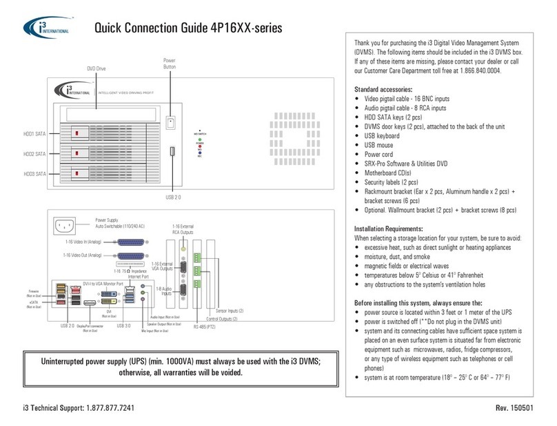 i3 International 4P16 Series Quick connection guide