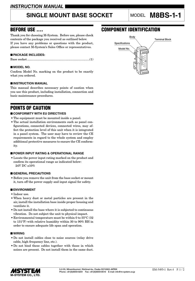 M-system M8BS-1-1 instruction manual