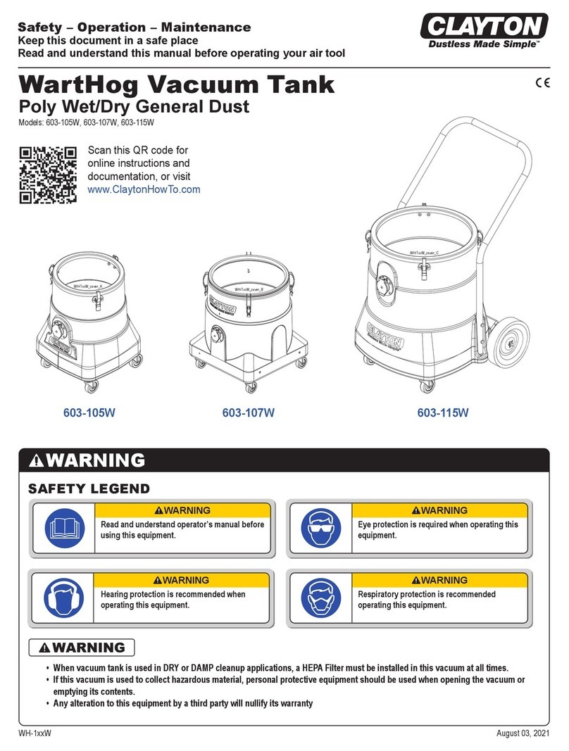 Clayton WartHog 603-105W Safety, Operation & Maintenance