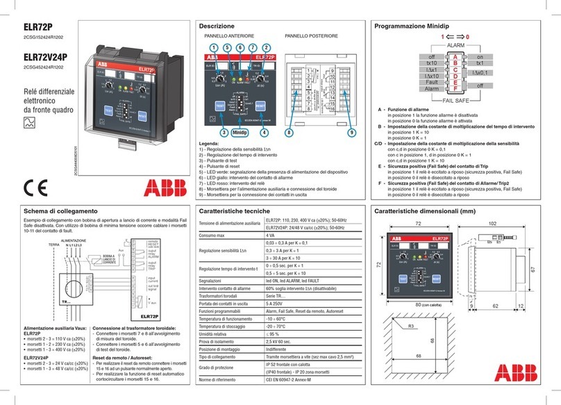 ABB ELR72P User manual