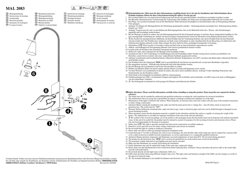 Briloner MAL 2083 Mounting instructions