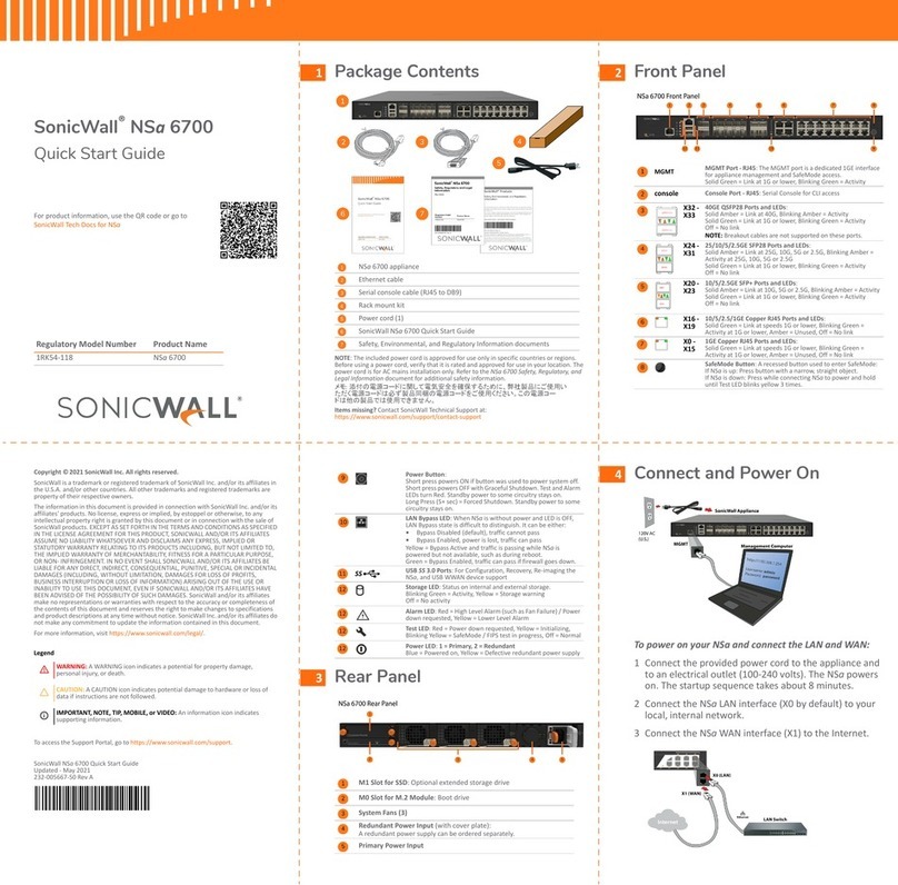 SonicWALL NSa 6700 User manual SonicWALL NSa 6700 User manual