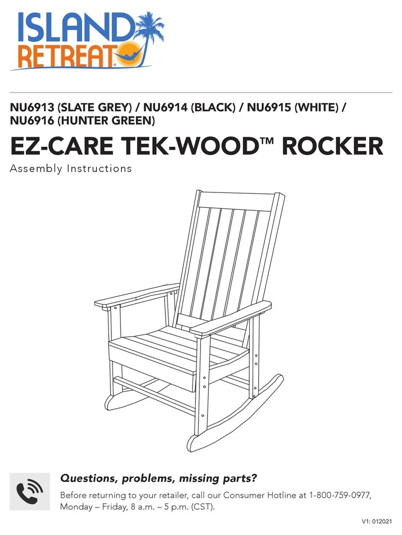 ISLAND RETREAT EZ-CARE TEK-WOOD NU6913 User manual