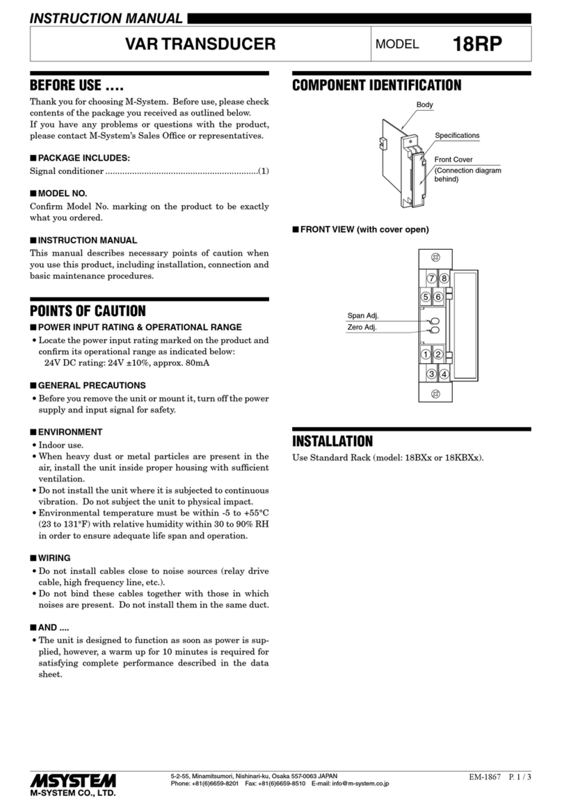M-system 18RP User manual
