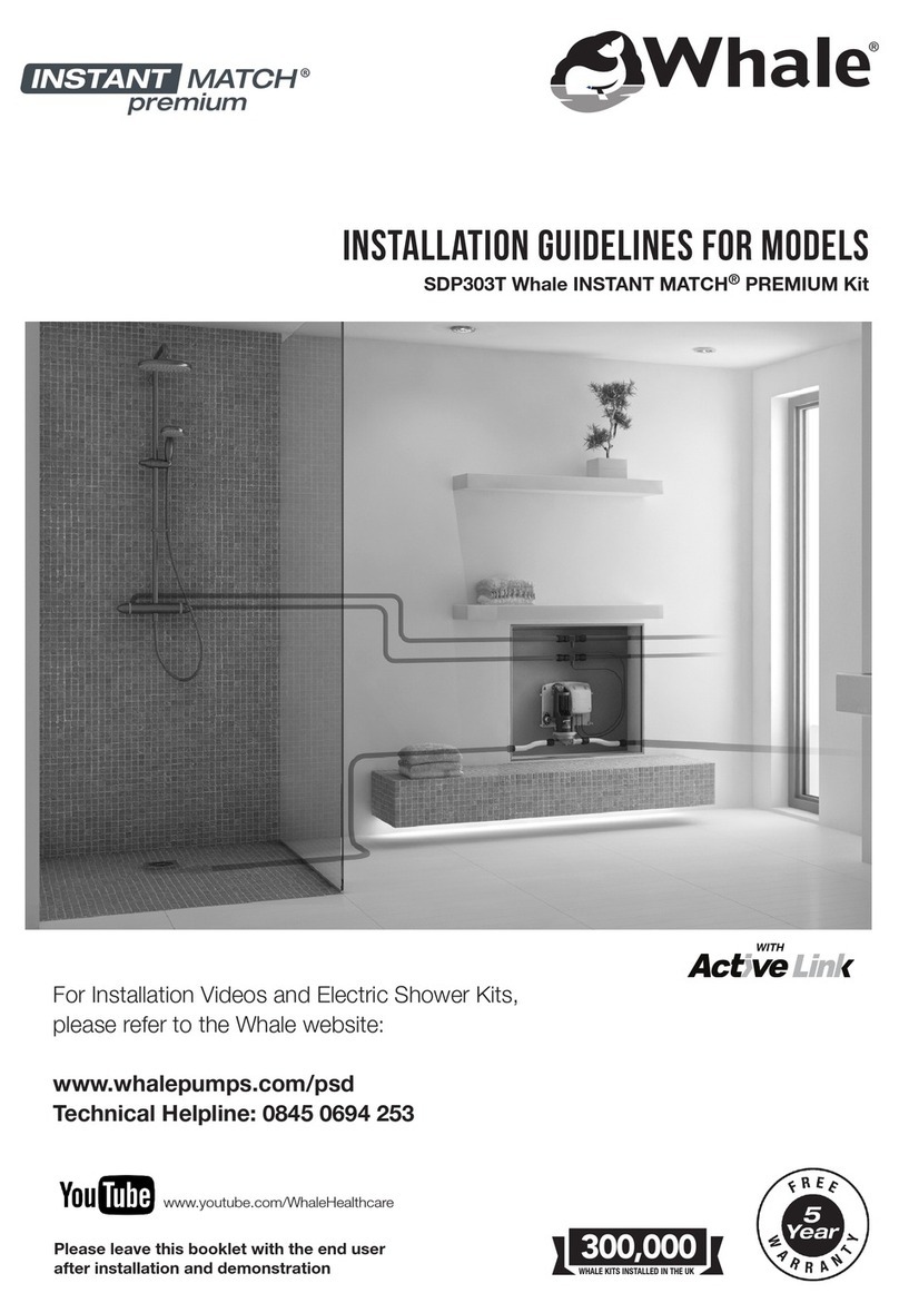 Whale INSTANT MATCH PREMIUM SDP303T Installation guidelines