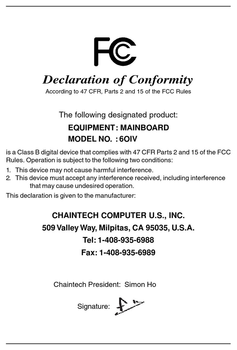 CHAINTECH 6OIV User manual