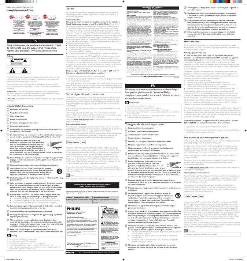 Philips DS3500V37 manual