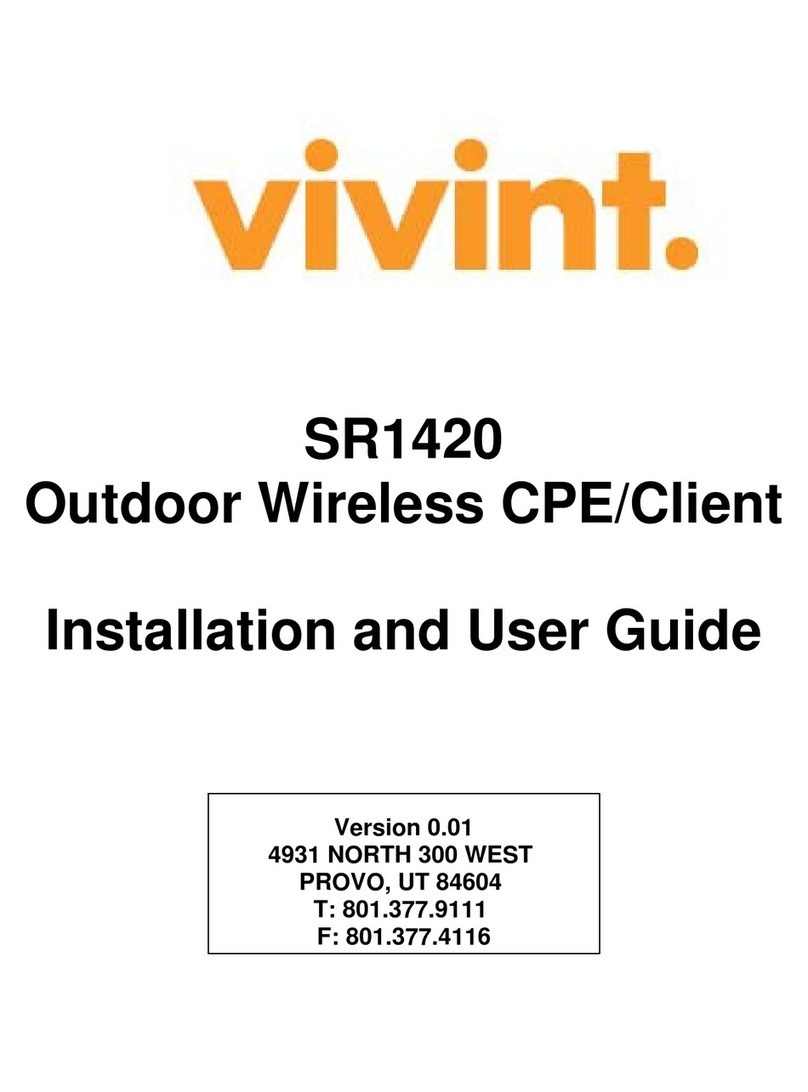 Vivint SR1420 Installation and user guide