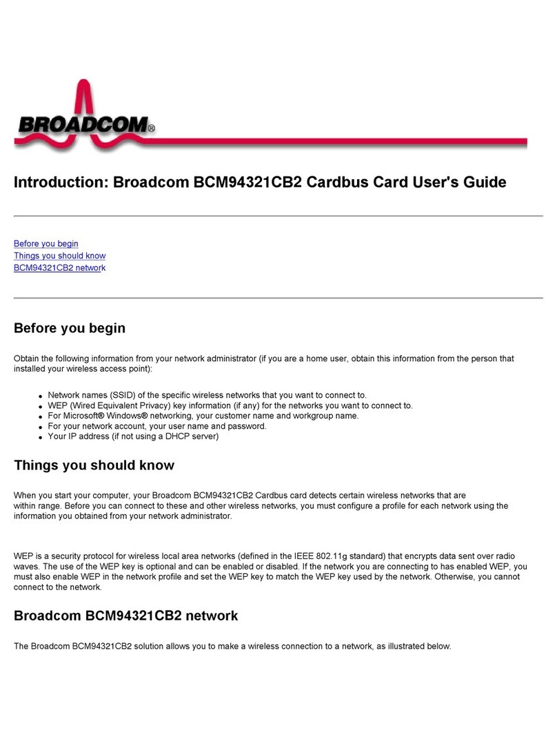 Broadcom BCM94321CB2 User manual