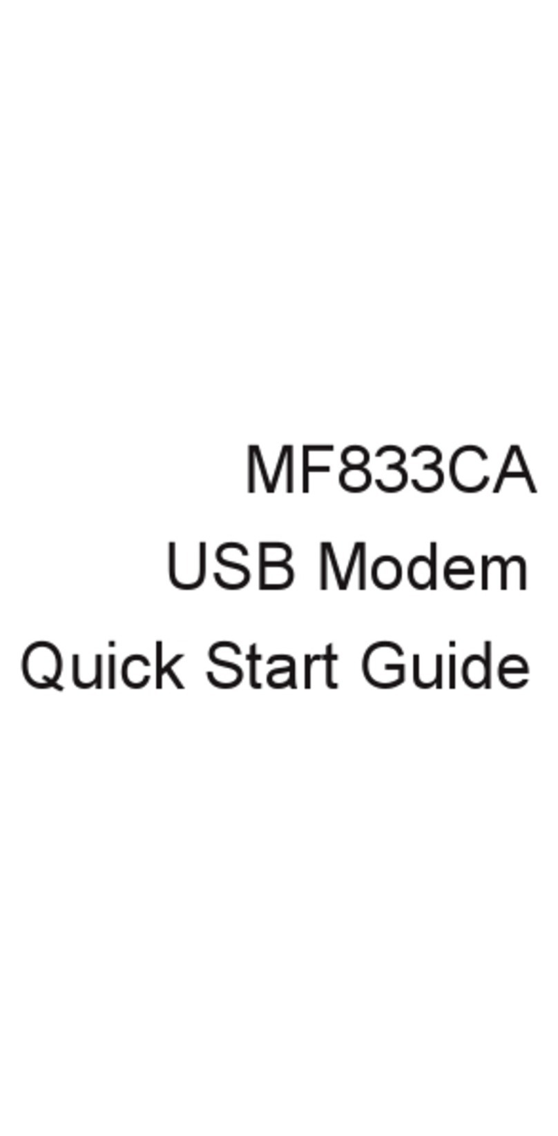 Zte MF833CA User manual