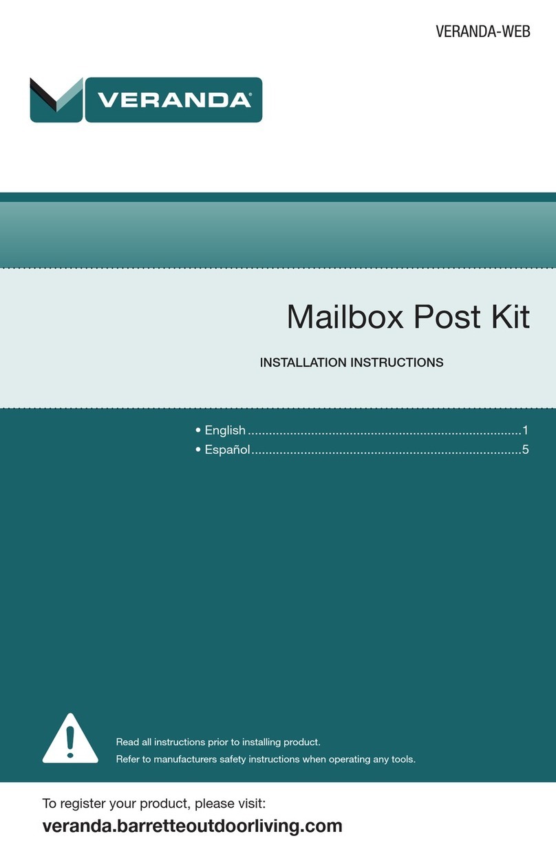 Veranda Mailbox Post Kit installation instructions
