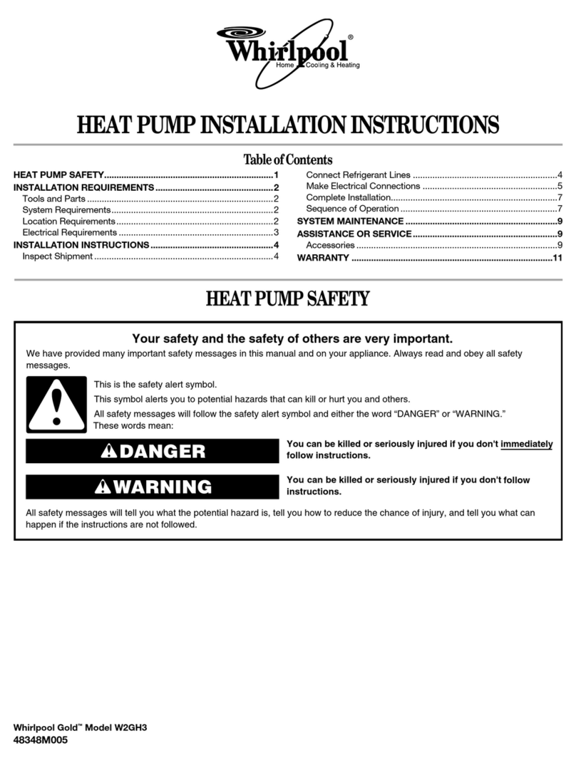 Whirlpool W2GH3 installation instructions