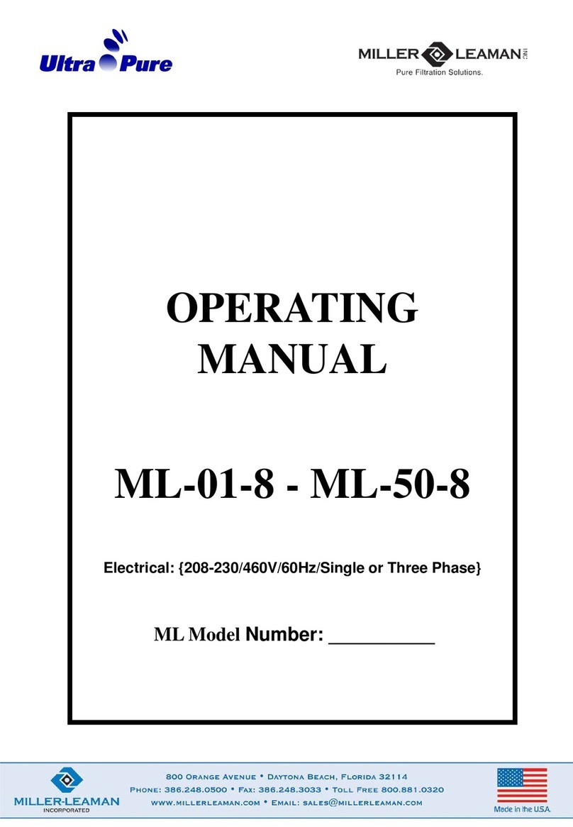 Miller-Leaman Ulra-Pure ML-01-8 operating manual Miller-Leaman Ulra-Pure ML-01-8 operating manual