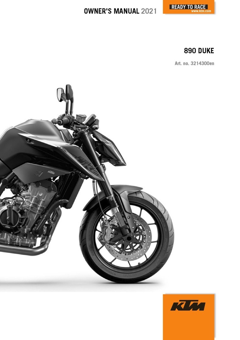 KTM 890 DUKE 2021 User manual